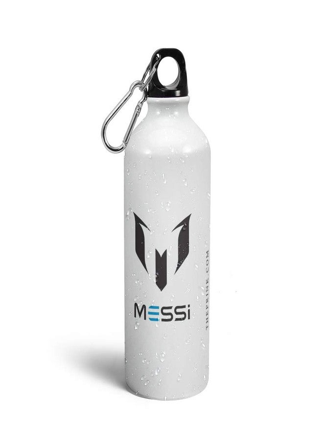 Prink Messi Logo Printed Aluminium Water Bottle 600ml | Messi Sipper Bottle | Water Bottles | Football Water Bottle | Printed Sipper Bottles - Image 1